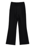Pantaloni per bambina Monnalisa nero con dettaglio con cuciture 41G401 7231 0050 MONNALISA KIDS 