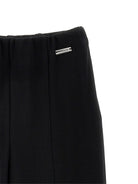 Pantaloni per bambina Monnalisa nero con dettaglio con cuciture 41G401 7231 0050 MONNALISA KIDS 