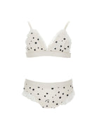 Costume per bambina Monnalisa bianco con stampa stelle 49G000 7037 0150 MONNALISA KIDS 