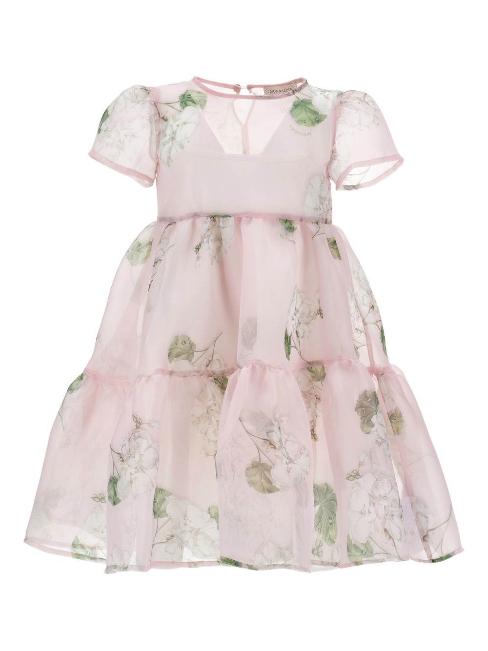 Abito per bambina Monnalisa rosa con stampa a fiori 71G913 7652 0091 MONNALISA KIDS 