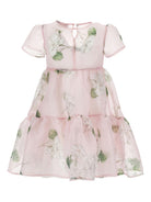 Abito per bambina Monnalisa rosa con stampa a fiori 71G913 7652 0091 MONNALISA KIDS 