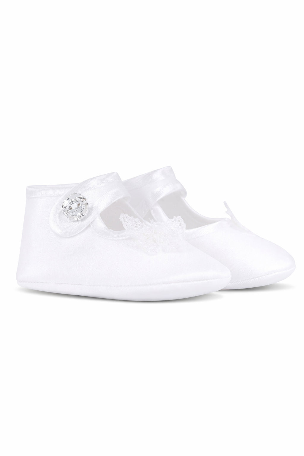 Scarpe per neonata Monnalisa bianche con chiusura a bottoni 73G007 7121 0001 MONNALISA KIDS 