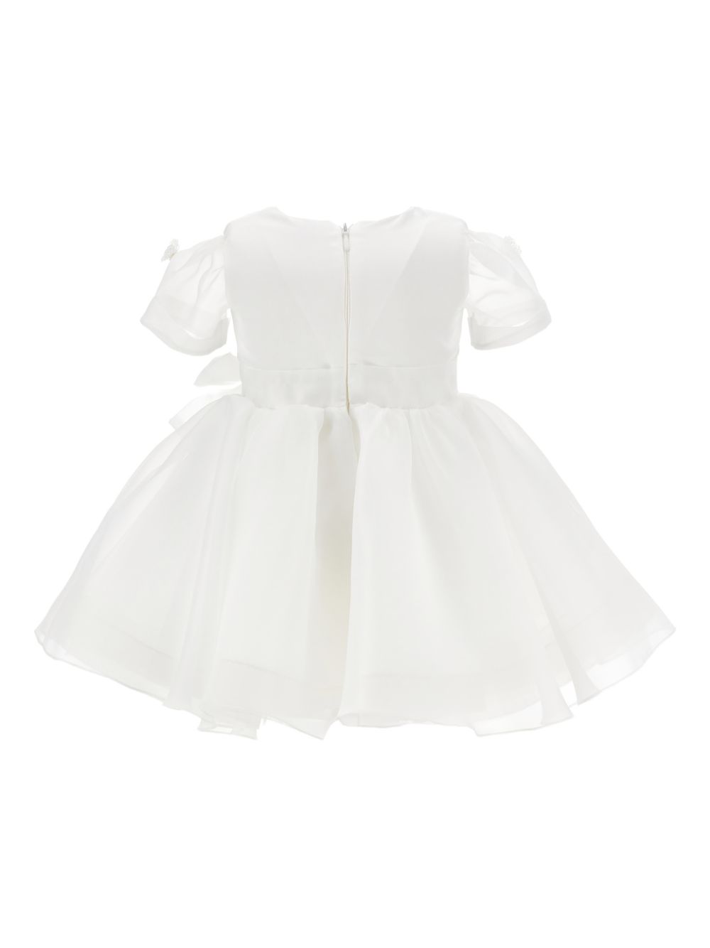 Abito per neonata Monnalisa bianco con dettaglio con fiocco 73G902 7112 0001 MONNALISA KIDS 