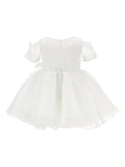 Abito per neonata Monnalisa bianco con dettaglio con fiocco 73G902 7112 0001 MONNALISA KIDS 