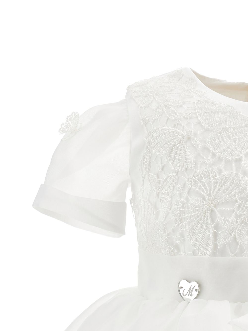 Abito per neonata Monnalisa bianco con dettaglio con fiocco 73G902 7112 0001 MONNALISA KIDS 