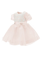 Abito per neonata Monnalisa rosa con dettaglio con fiocco 73G902 7112 0092 MONNALISA KIDS 