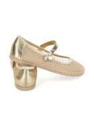 Ballerine per bambina Monnalisa color oro con design a rete 87G002RM 7704 0072 MONNALISA KIDS 