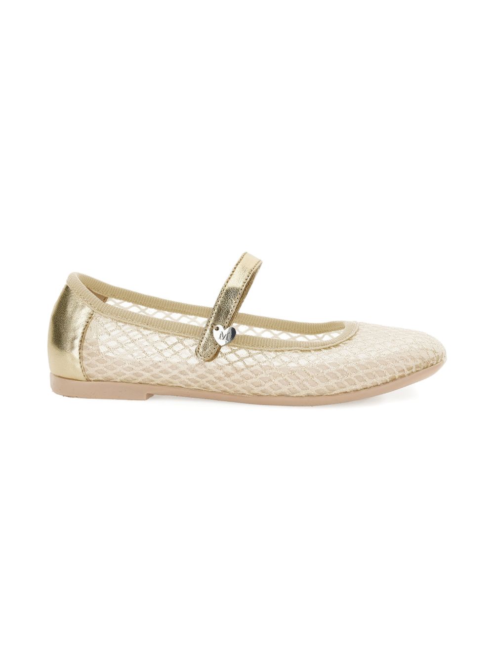 Ballerine per bambina Monnalisa color oro con design a rete 87G002RM 7704 0072 MONNALISA KIDS 