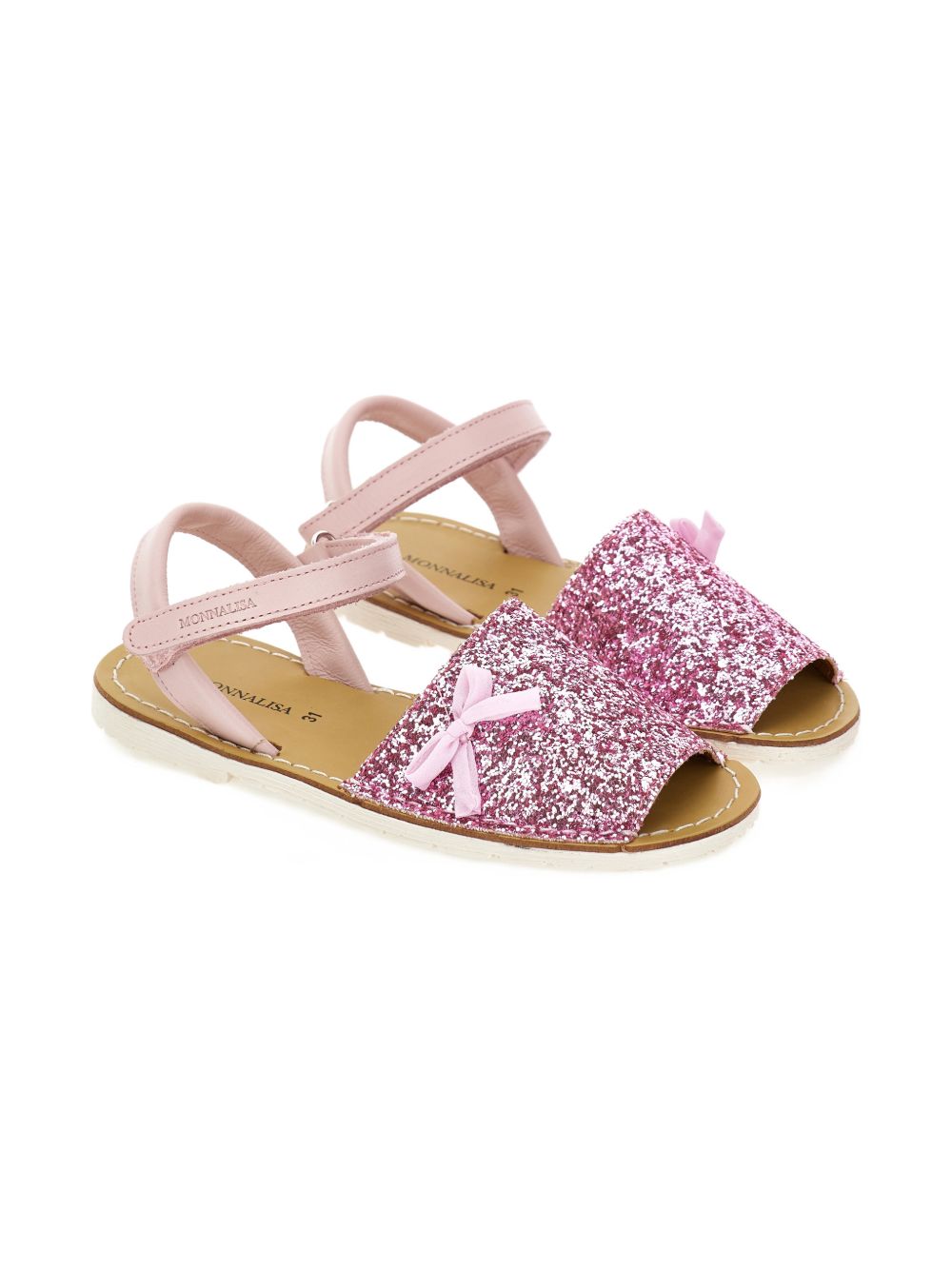 Sandali per bambina Monnalisa rosa con dettagli in paillettes 87G003 7711 G091 MONNALISA KIDS 