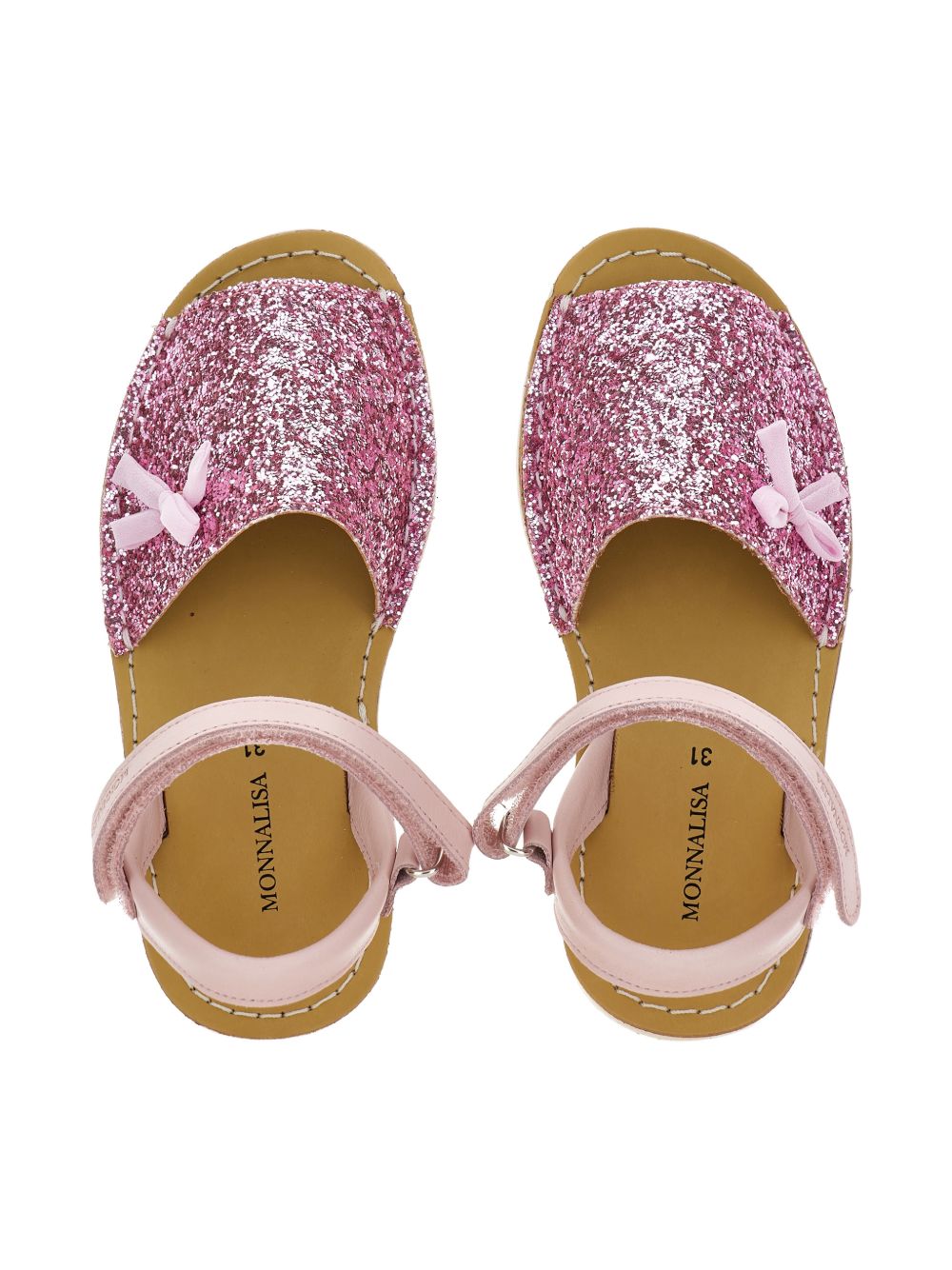Sandali per bambina Monnalisa rosa con dettagli in paillettes 87G003 7711 G091 MONNALISA KIDS 