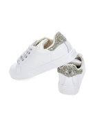 Sneakers per bambina Monnalisa bianche con glitter 87G006 7715 0001 MONNALISA KIDS 