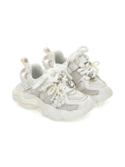 Sneakers per bambina Monnalisa bianche con applicazioni floreali 8CG004 7703 0001 MONNALISA KIDS 