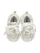 Sneakers per bambina Monnalisa bianche con applicazioni floreali 8CG004 7703 0001 MONNALISA KIDS 