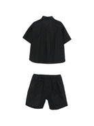 Set camicia e shorts per bambina Moschino Kids nero con motivo Teddy Bear HDG01LLLA10 60100 MOSCHINO KIDS 