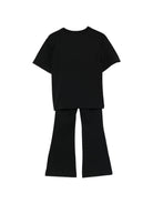 Set t-shirt e pantaloni per bambina Moschino Kids nero con stampa Teddy HDG01PLBA00 60100 MOSCHINO KIDS 