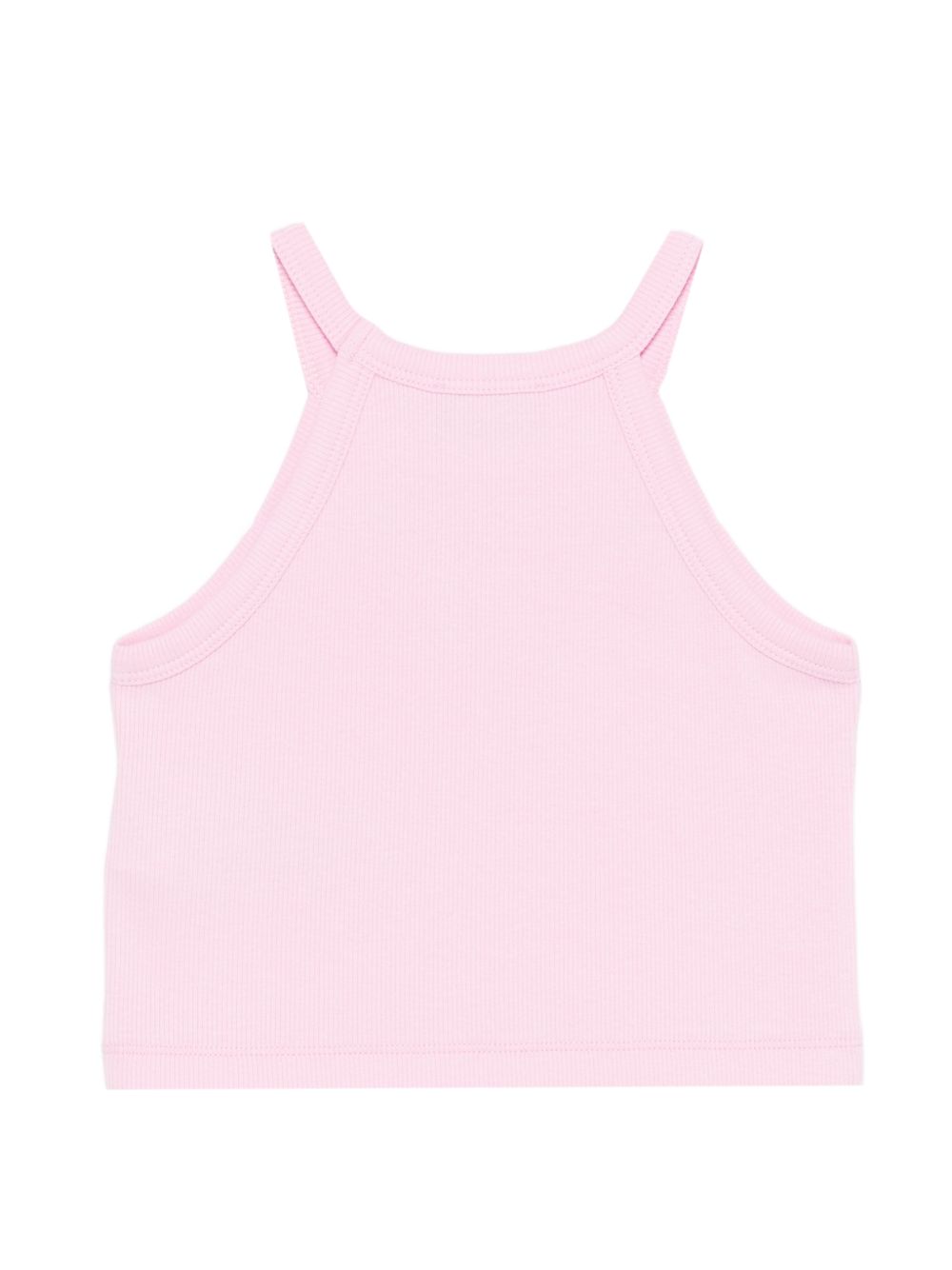 Top per bambina Moschino Kids rosa con stampa Teddy Bear con fiore HDM06ZLBA39 51473 MOSCHINO KIDS 