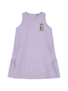 Abito per bambina Moschino Kids viola con stampa sul davanti HDV0HELLA10 51683 MOSCHINO KIDS 