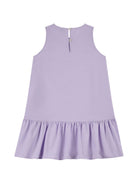 Abito per bambina Moschino Kids viola con stampa sul davanti HDV0HELLA10 51683 MOSCHINO KIDS 