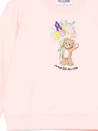 Felpa per bambina Moschino Kids rosa con stampa grafica HLF02MLDA00 50209 MOSCHINO KIDS 