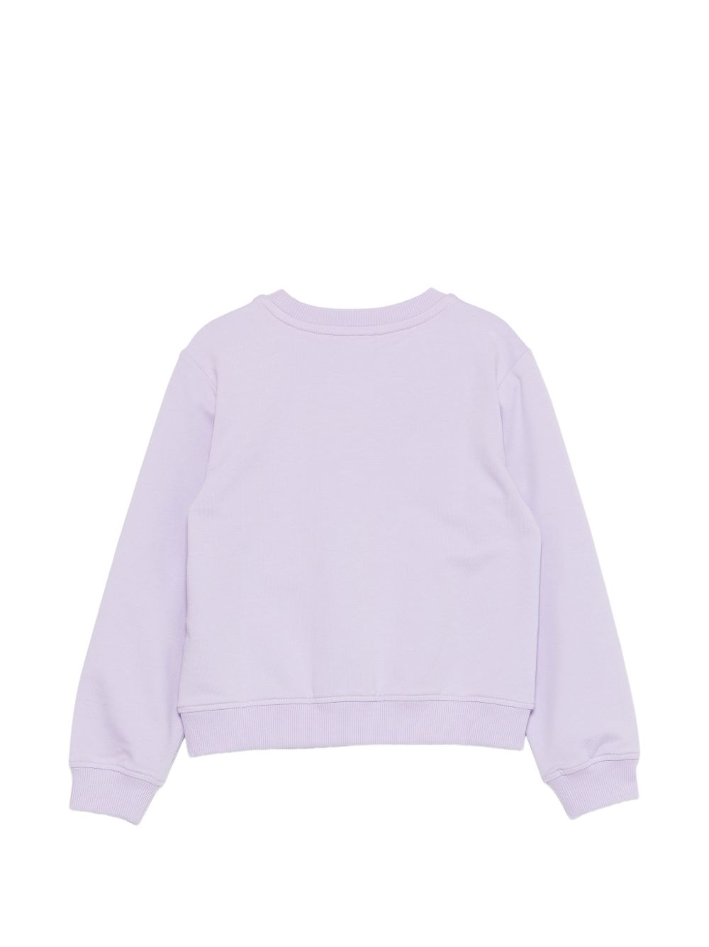 Felpa per bambina Moschino Kids viola con stampa orsetto sul davanti HLF02MLDA00 51683 MOSCHINO KIDS 