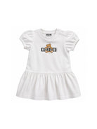 Abito per neonata Moschino Kids bianco a maniche corte MAV0C7LBA00 10101 MOSCHINO KIDS 