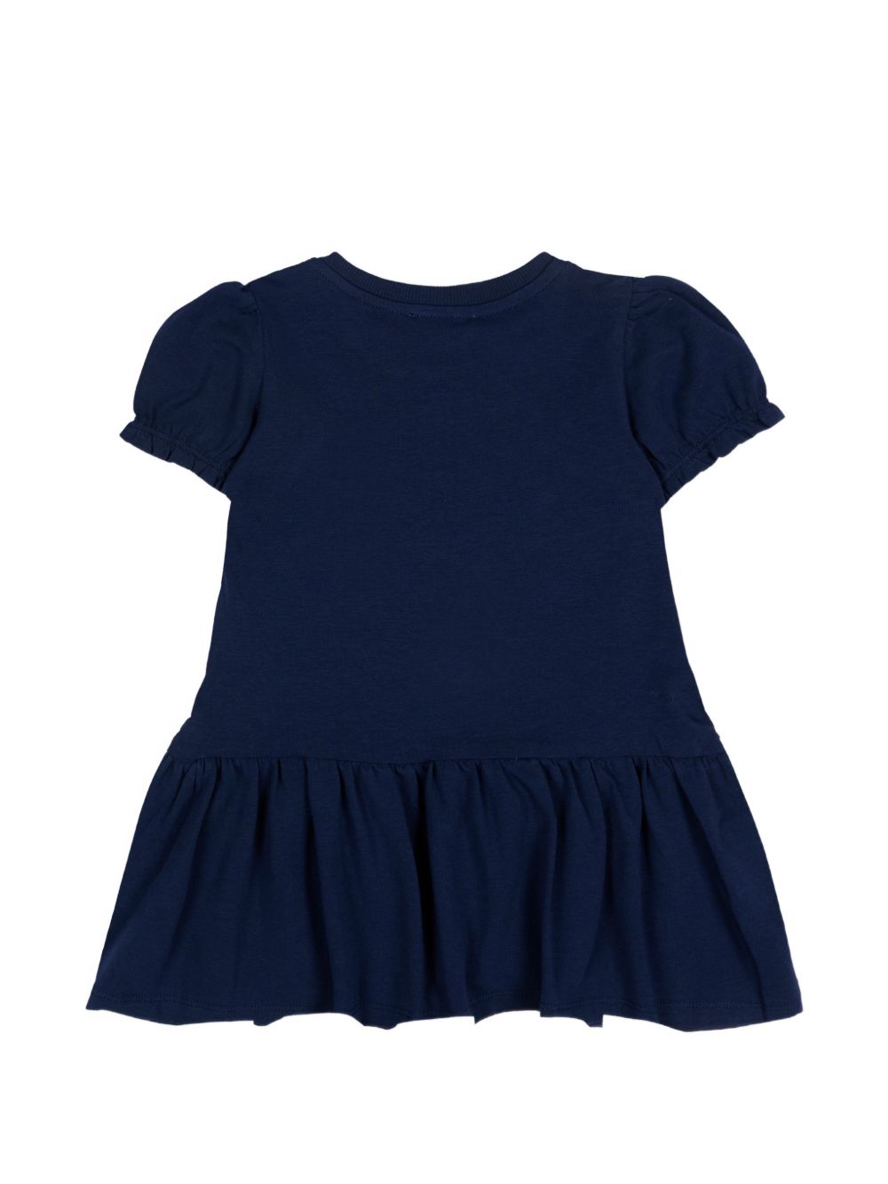 Abito per neonata Moschino Kids blu con stampa grafica MAV0C7LBA00 40016 MOSCHINO KIDS 