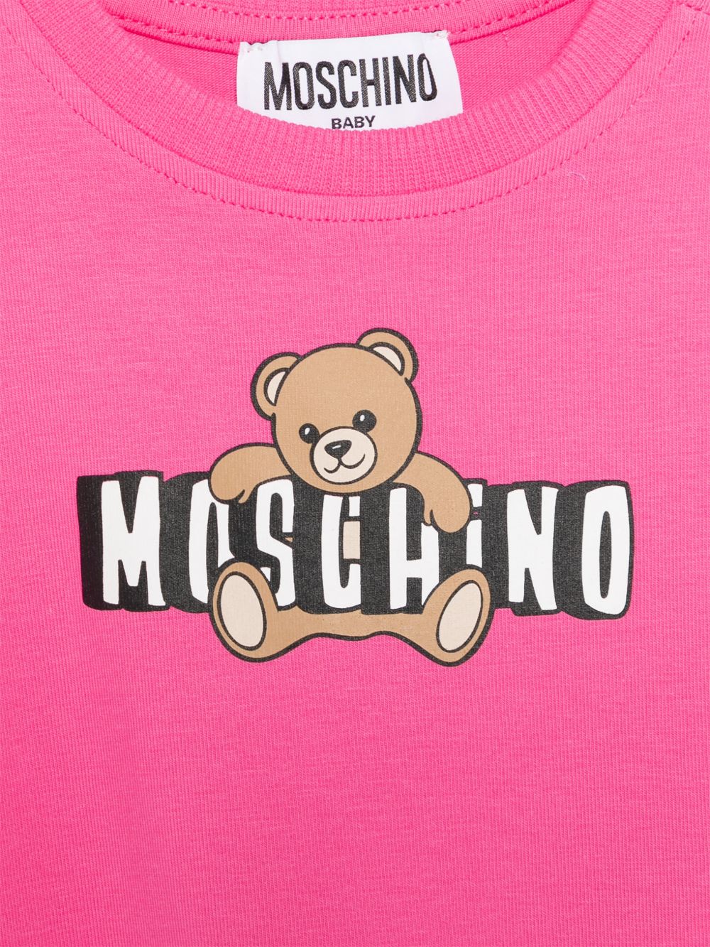 Abito per neonata Moschino Kids rosa con dettagli arricciati MAV0C7LBA00 50533 MOSCHINO KIDS 