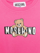 Abito per neonata Moschino Kids rosa con dettagli arricciati MAV0C7LBA00 50533 MOSCHINO KIDS 
