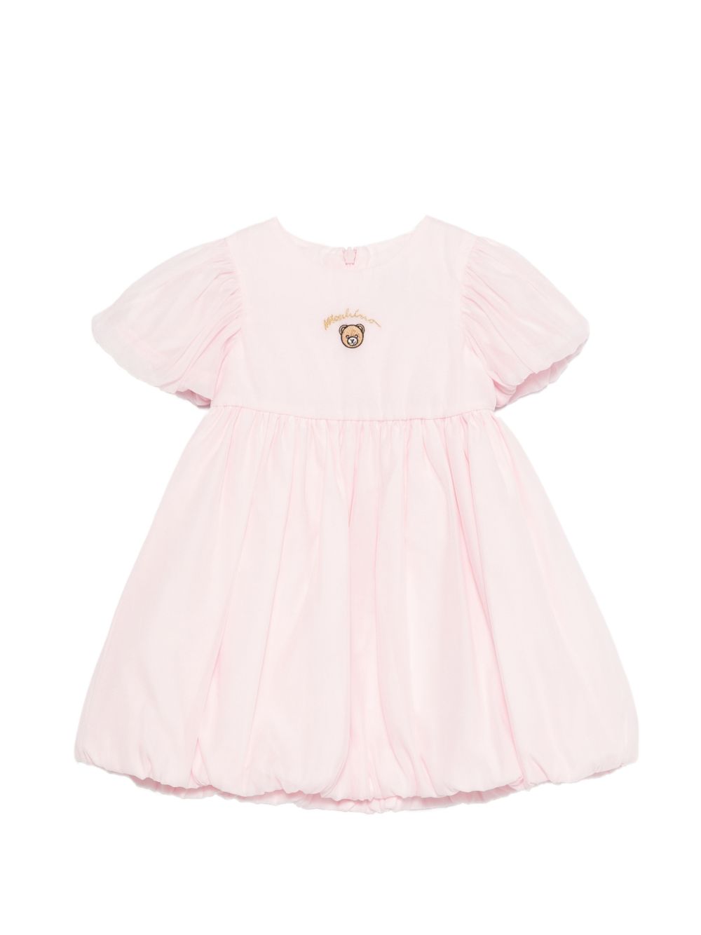 Abito per neonata Moschino Kids rosa con maniche a palloncino MDV0DEL1A12 50209 MOSCHINO KIDS 
