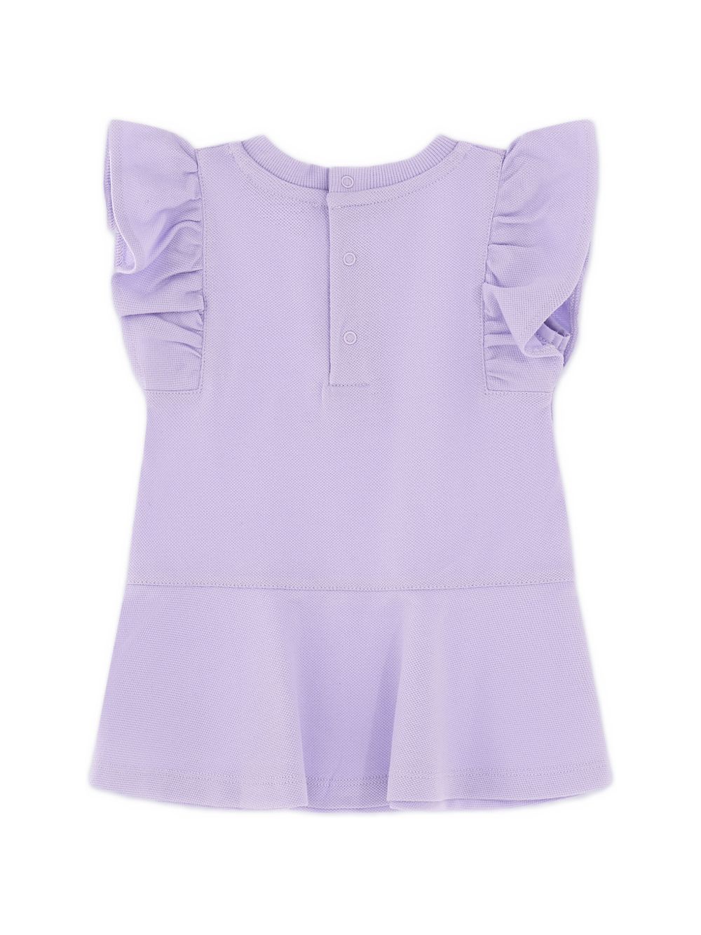 Abito per neonata Moschino Kids lilla con maniche con ruches MDV0DILFA06 51683 MOSCHINO KIDS 