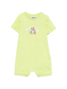Tutina per neonati Moschino Kids verde con Teddy Bear sul davanti MTY022LAA01 30355 MOSCHINO KIDS 