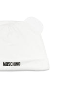 Set tutina e cappellino per neonati Moschino Kids bianco con stampa Teddy Bear MUY090LAA01 10063 MOSCHINO KIDS 