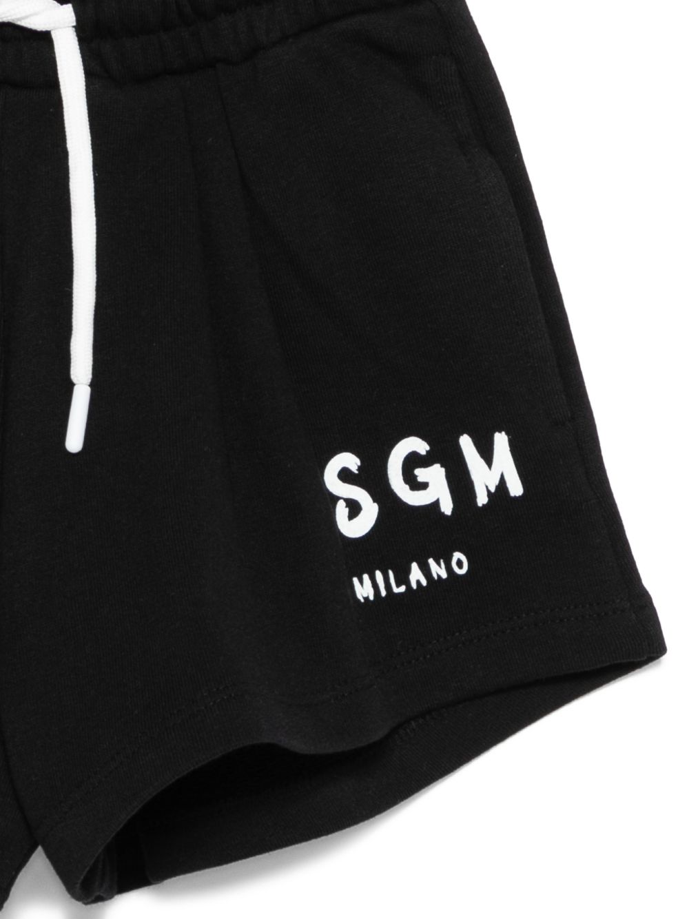 Shorts per bambina MSGM Kids neri con dettagli a contrasto S6MSJGSH066 110 MSGM KIDS 