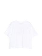 T-shirt per bambina MSGM Kids bianca con perline S6MSJGTH173 001 MSGM KIDS 