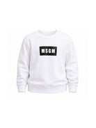Felpa per bambini MSGM Kids bianca con dettaglio logo S6MSJUSW009 001 MSGM KIDS 