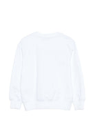 Felpa per bambini MSGM Kids bianca con dettaglio logo S6MSJUSW009 001 MSGM KIDS 