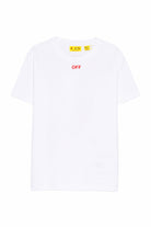T-shirt per bambino Off-White Kids bianca con stampa grafica sul retro 44BAA002S26J006 110 OFF WHITE KIDS 