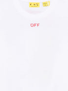 T-shirt per bambino Off-White Kids bianca con stampa grafica sul retro 44BAA002S26J006 110 OFF WHITE KIDS 