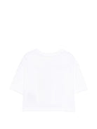 T-shirt per bambina Off-White Kids bianca con stampa grafica floreale sul davanti 44GAA019S26J001 100 OFF WHITE KIDS 
