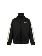 Felpa per bambino Palm Angels Kids nera con dettagli sulle maniche PBBD002S26FAB001 110 PALM ANGELS KIDS 