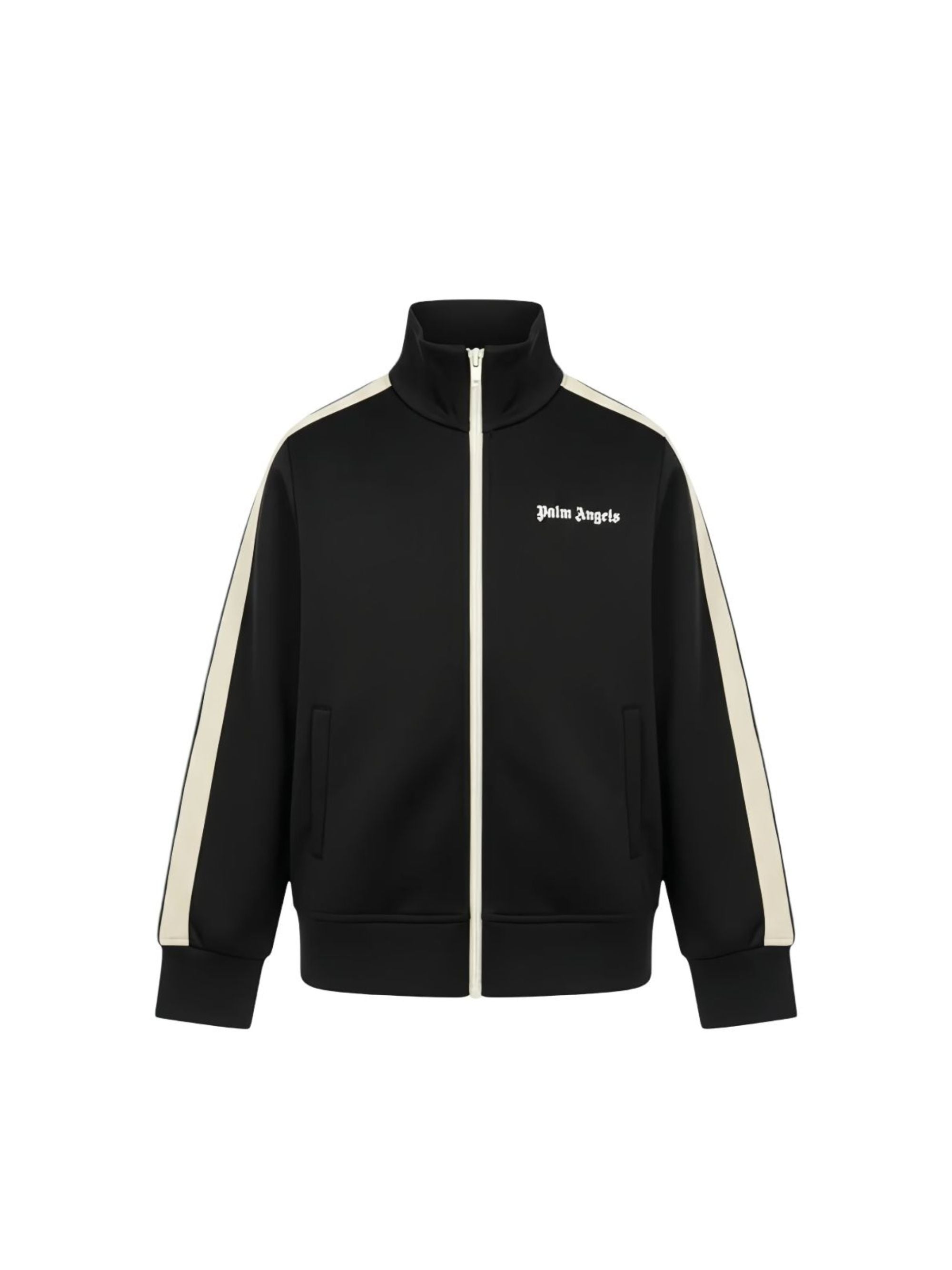 Felpa per bambino Palm Angels Kids nera con dettagli sulle maniche PBBD002S26FAB001 110 PALM ANGELS KIDS 