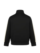 Felpa per bambino Palm Angels Kids nera con dettagli sulle maniche PBBD002S26FAB001 110 PALM ANGELS KIDS 