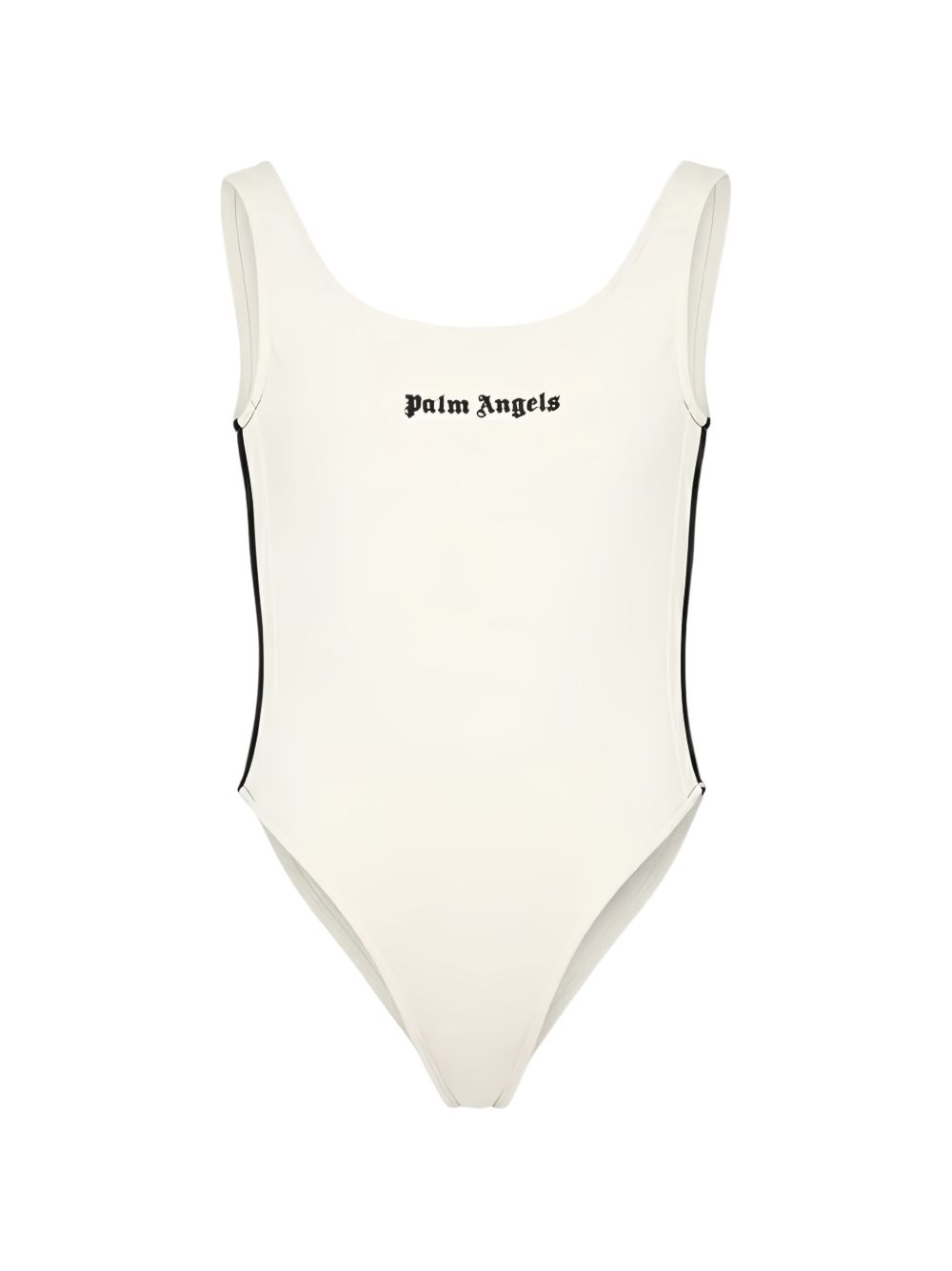 Body per bambina Palm Angels Kids bianco con logo sul davanti PGBD00CS26FLE001 002 PALM ANGELS KIDS 