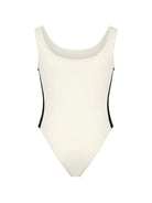 Body per bambina Palm Angels Kids bianco con logo sul davanti PGBD00CS26FLE001 002 PALM ANGELS KIDS 