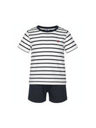 Set pigiama t-shirt e shorts per bambini Petit Bateau multicolore con design a righe A01DD 01 PETIT BATEAU KIDS 