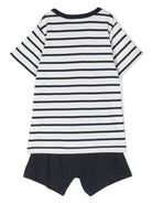 Set pigiama t-shirt e shorts per bambini Petit Bateau multicolore con design a righe A01DD 01 PETIT BATEAU KIDS 