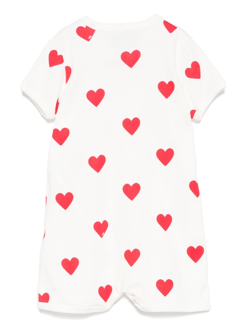 Tutina per neonata Petit Bateau bianca con stampa a cuore all-over A09HG 01 PETIT BATEAU KIDS 