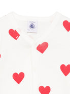 Tutina per neonata Petit Bateau bianca con stampa a cuore all-over A09HG 01 PETIT BATEAU KIDS 