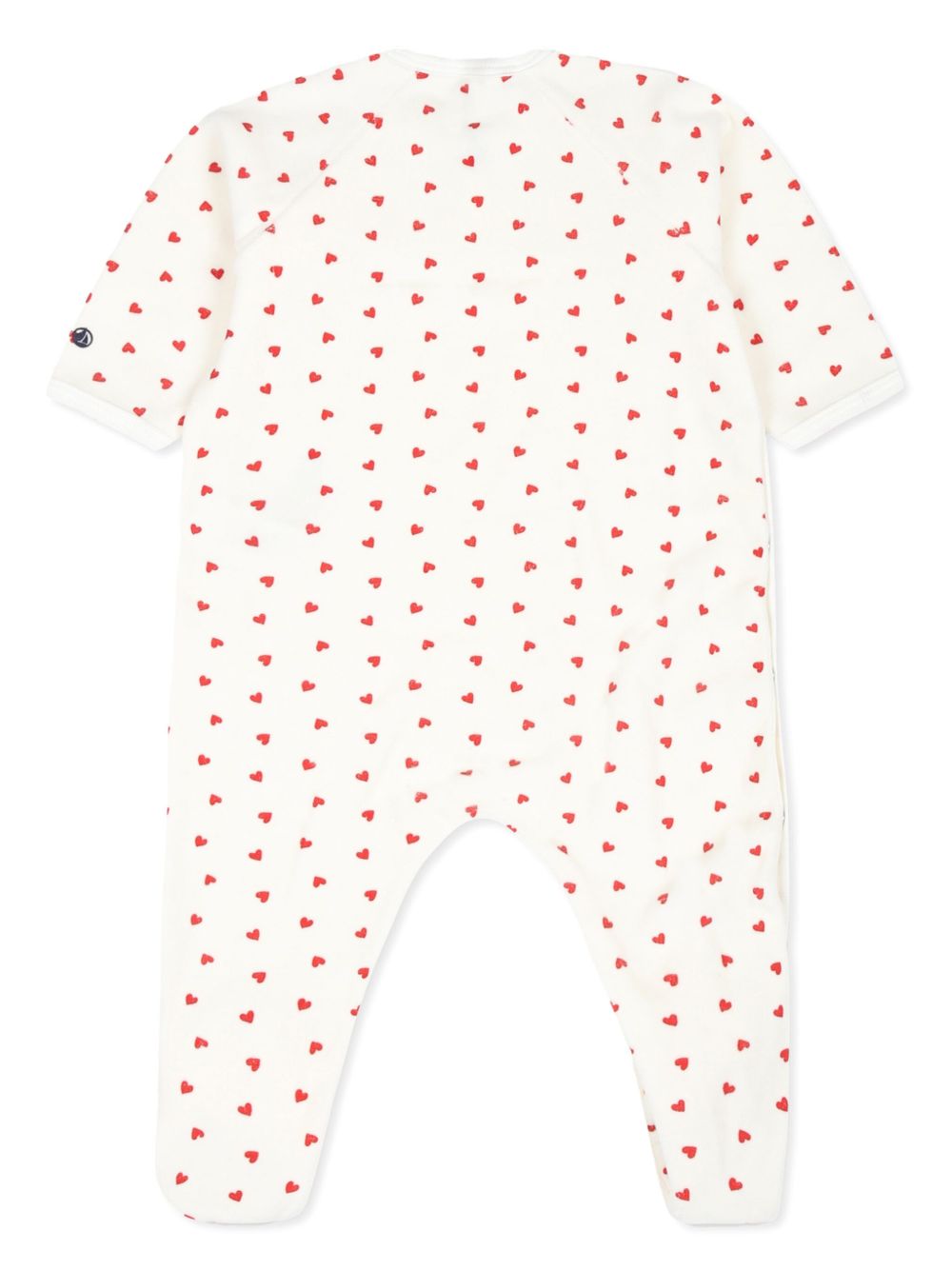 Tutina per neonata Petit Bateau bianca con stampa a cuori A0ARW 01 PETIT BATEAU KIDS 