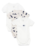 Set di tre tutine per neonati Petit Bateau multicolore con design balene A0CD1 00 PETIT BATEAU KIDS 